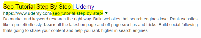 Page Name and Title optimized for SEO